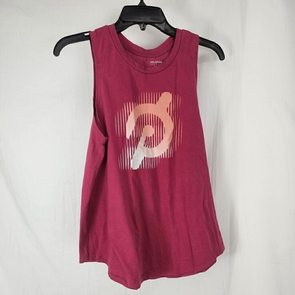 Women’s Peloton Sleeveless Dark Pink Tank Top Shirt Size Medium Active